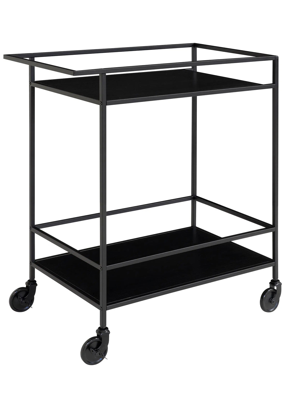 Vita Bar Trolley Carrito de Bar Acero Negro