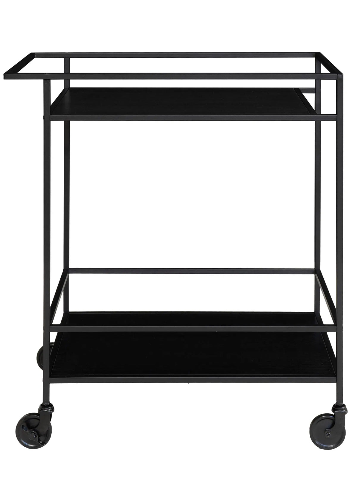 Vita Bar Trolley Carrito de Bar Acero Negro
