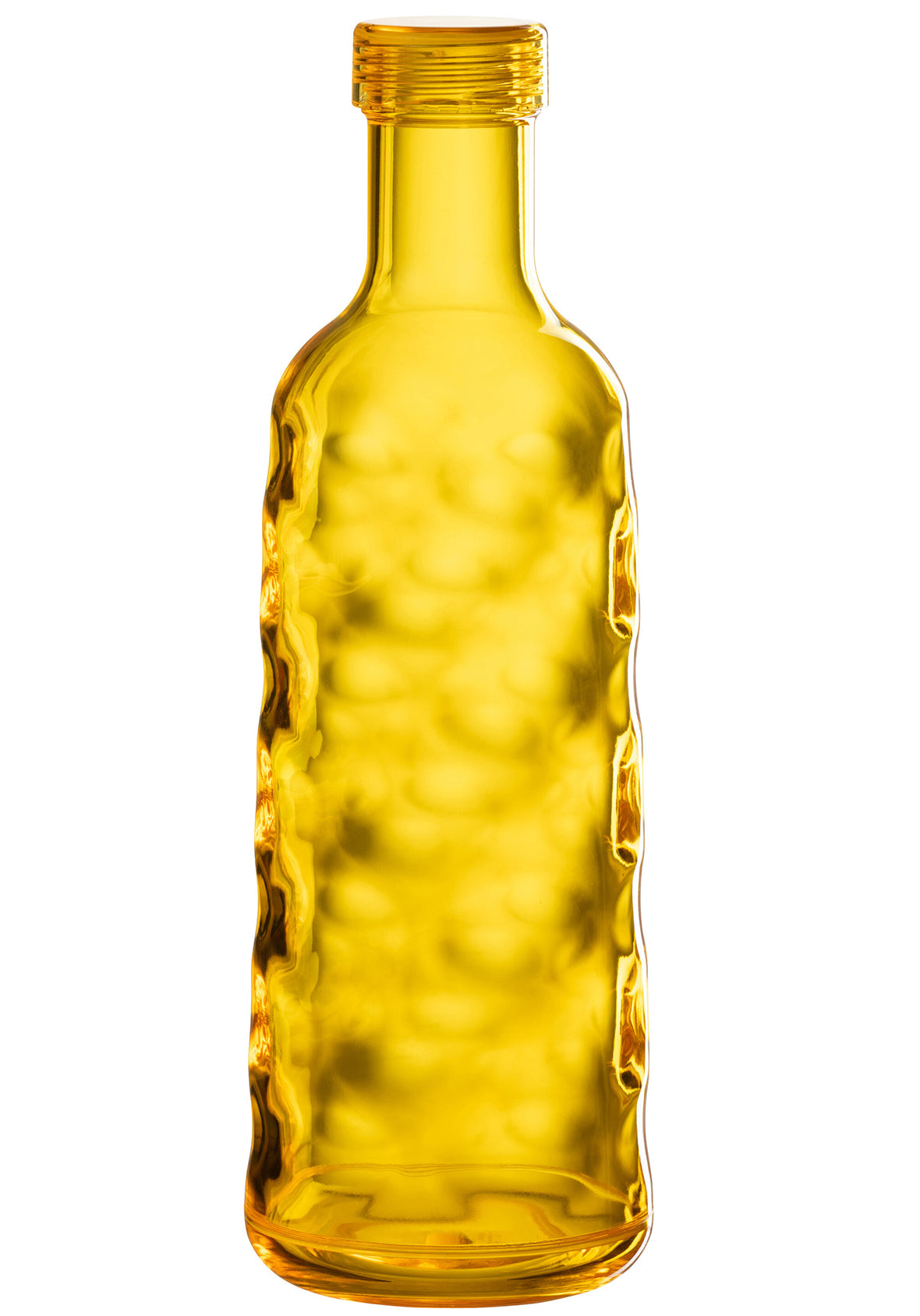 Botella de plástico traslúcida con textura martillada Bruma