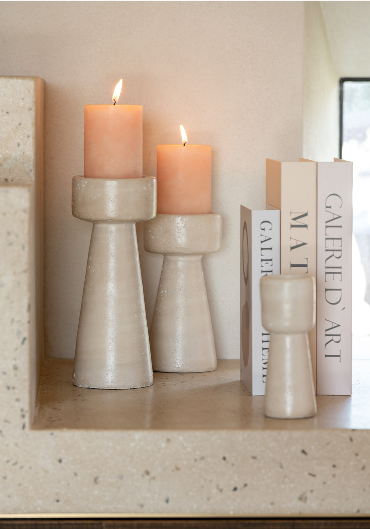 Candelabro cemento Olina