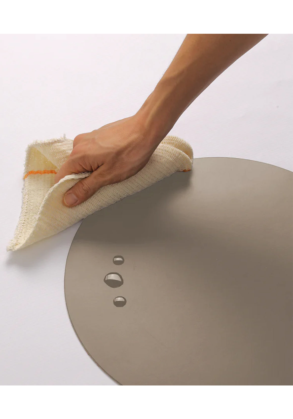 Set de 4 Manteles individuales redondos de cuero reciclado antimanchas