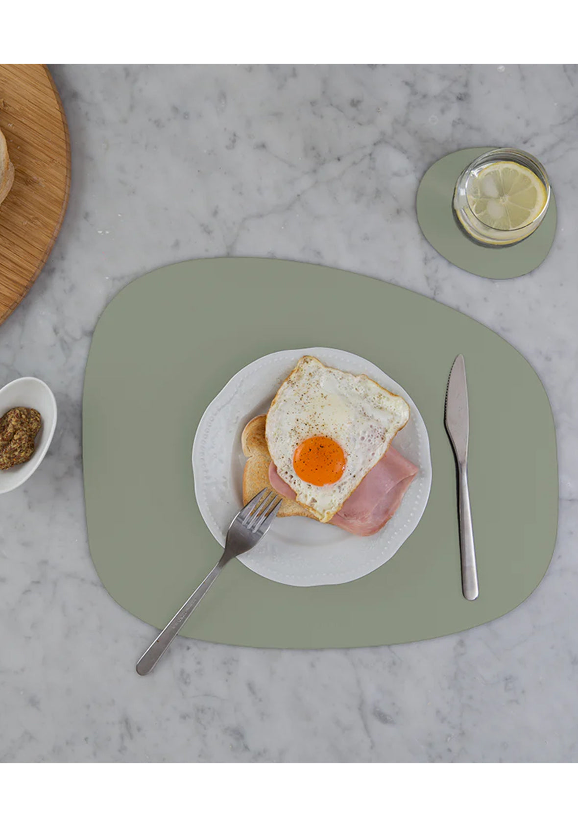 Set de 4 Portavasos Piedra de Cuero Reciclado