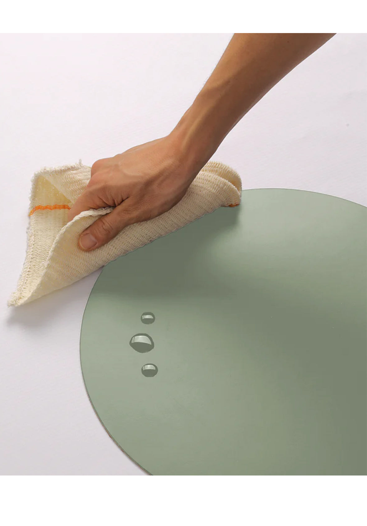 Set de 4 Manteles individuales redondos de cuero reciclado antimanchas