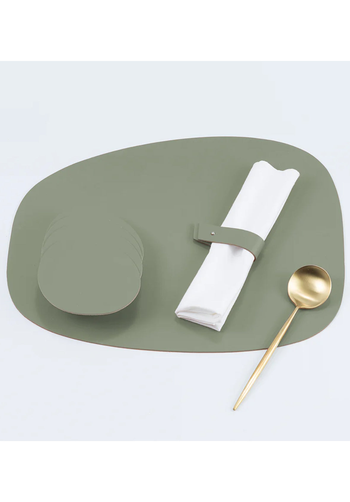 Set de 4 Porta Servilletas en piel reciclada