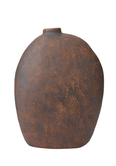 Jarrón Fernando de terracota en tono café cálido