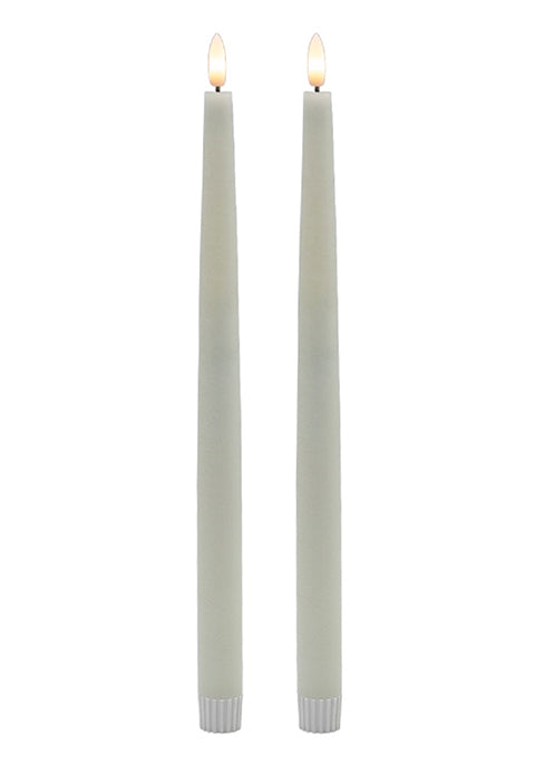 Vela NOOR taper alta sin flama (Set de 2)