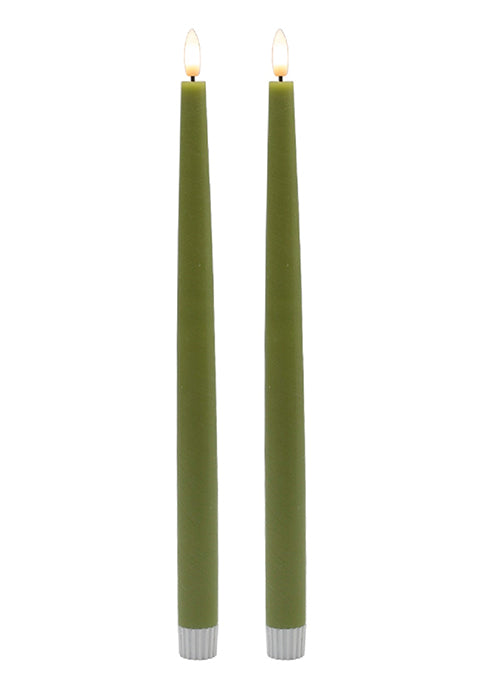 Vela NOOR taper alta sin flama (Set de 2)