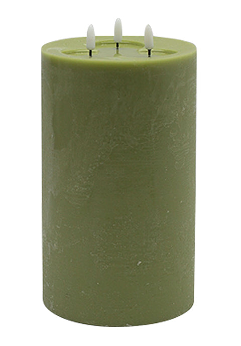 Vela Noruega grande sin flama blanca de 3 mechas