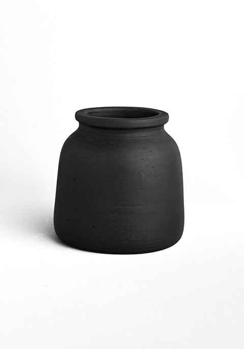 Maceta Dinamarca terracota- Negro
