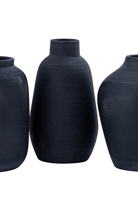 Maceta Bahamas de terracota negra