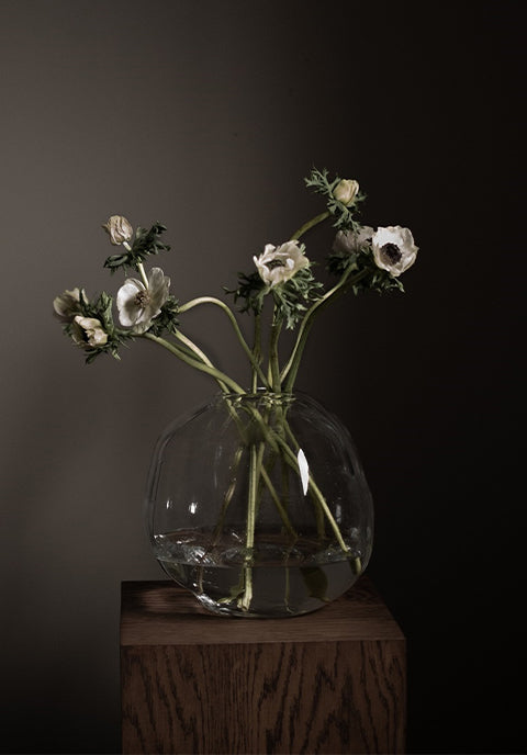 Jarrón Pebel - de vidrio transparente