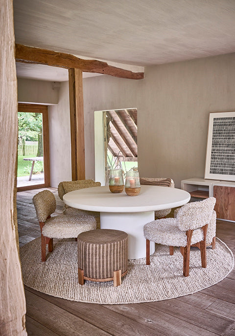 Jarrón Hurricane- de madera de mango · Natural