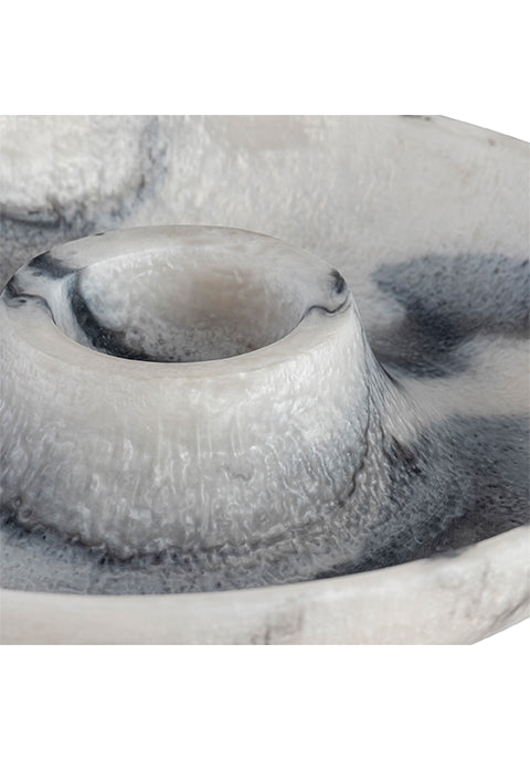 Plato chip and dip Enzo- de resina gris