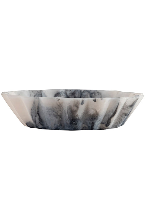 Set de 2 bowls florales Liam- de resina gris
