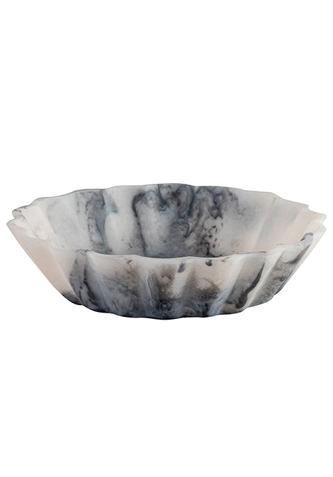 Set de 2 bowls florales Liam- de resina gris
