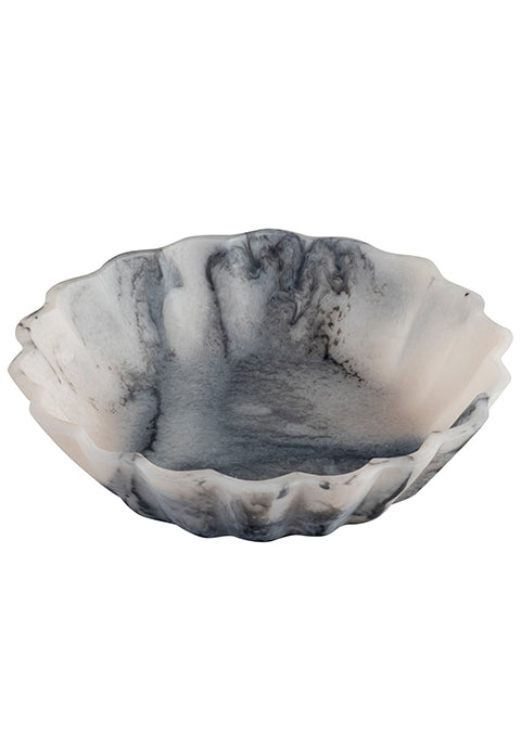 Set de 2 bowls florales Liam- de resina gris