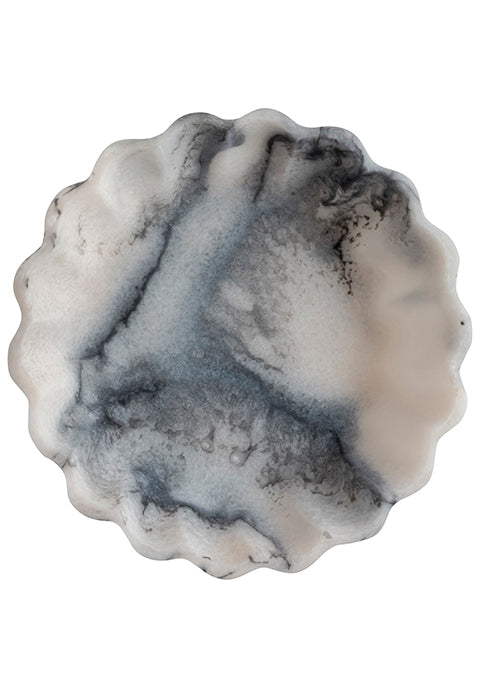 Set de 2 bowls florales Liam- de resina gris