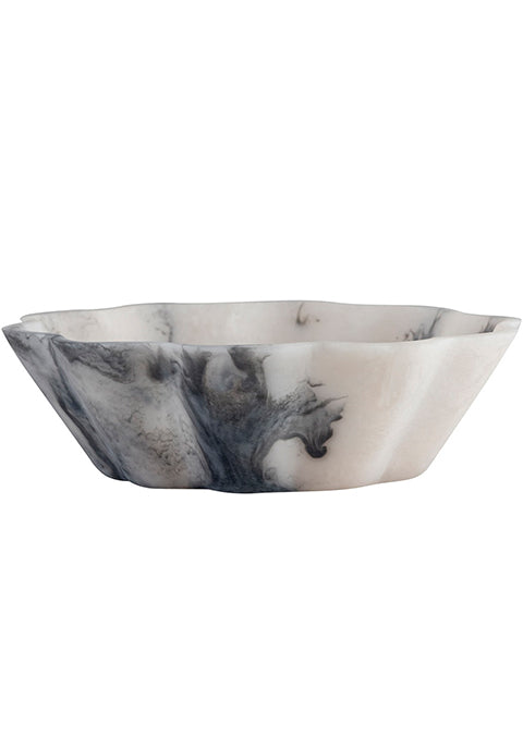 Set de 2 bowls florales Liam- de resina gris