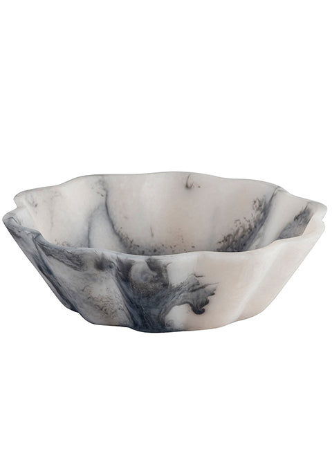 Set de 2 bowls florales Liam- de resina gris