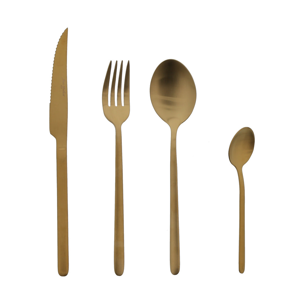 Set de cubiertos dorados Anura Doré