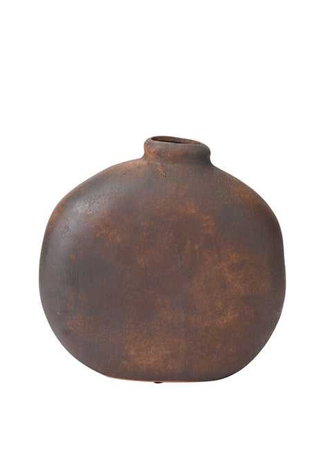Jarrón Fernando de terracota en tono café cálido