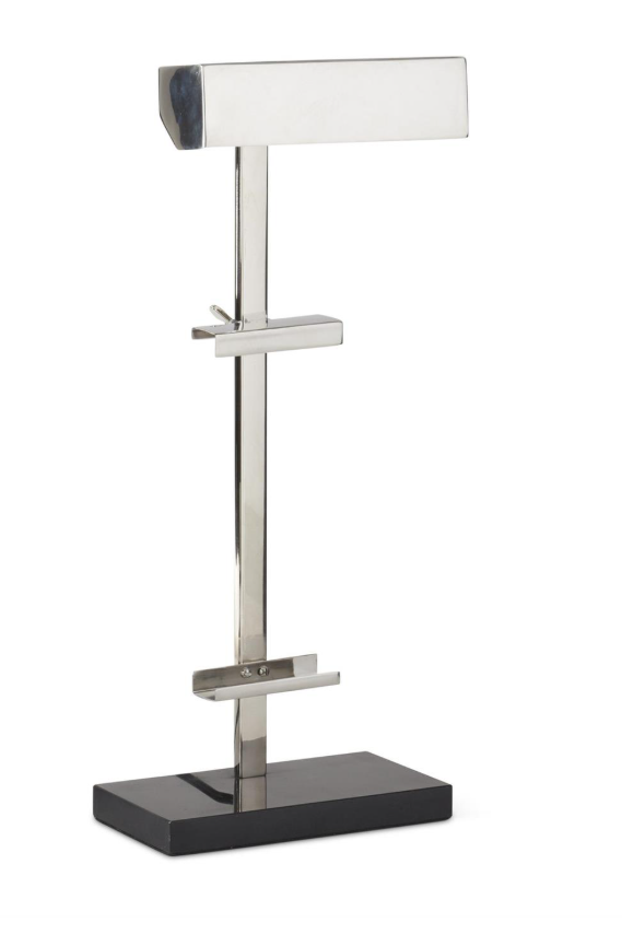 Lámpara Tipo Caballete De Metal Plateado