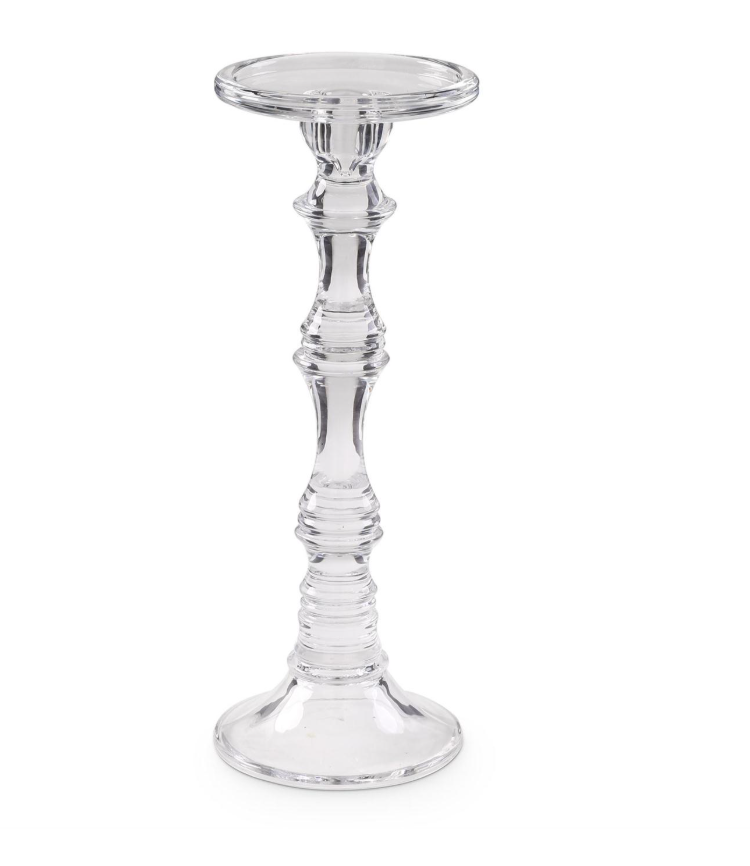 Set de 3 portavelas de vidrio