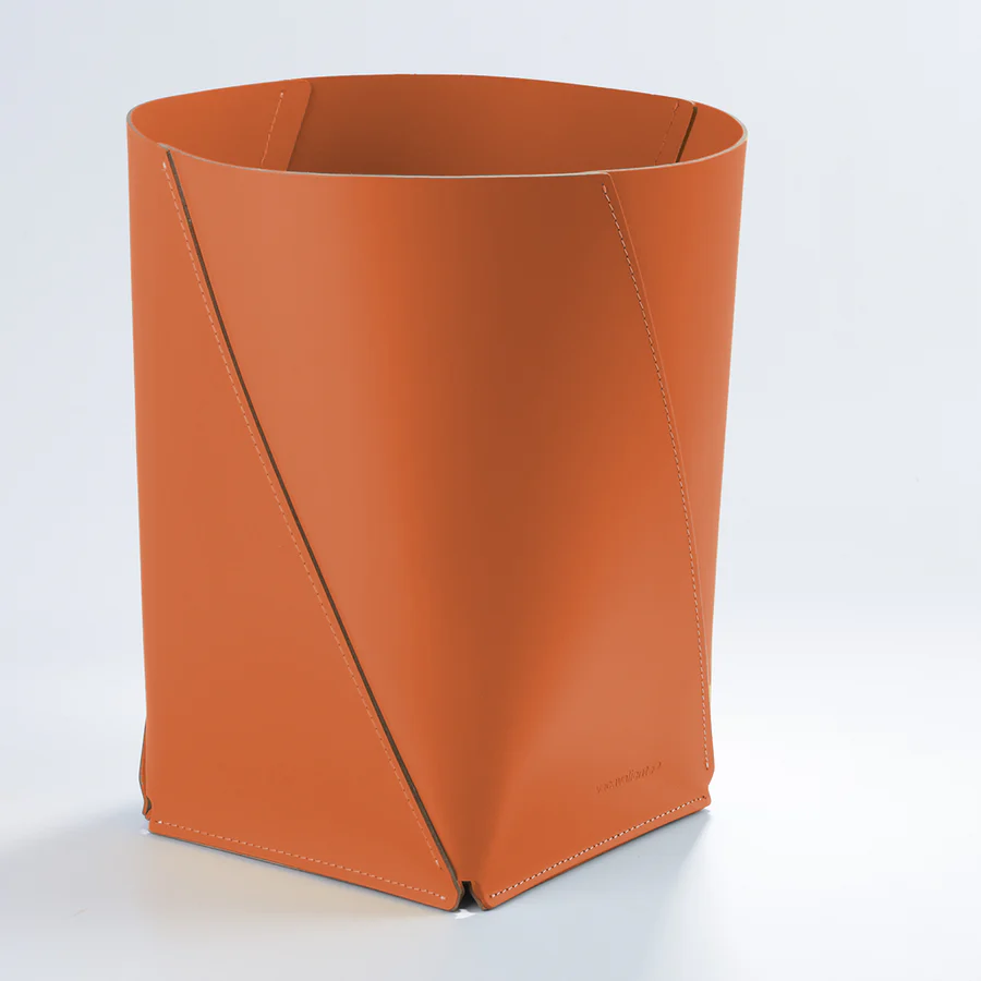 Cesto de Papel Extra Grande en Cuero Reciclado