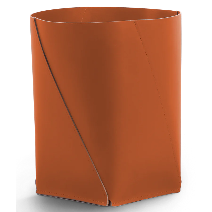 Cesto de Papel Extra Grande en Cuero Reciclado