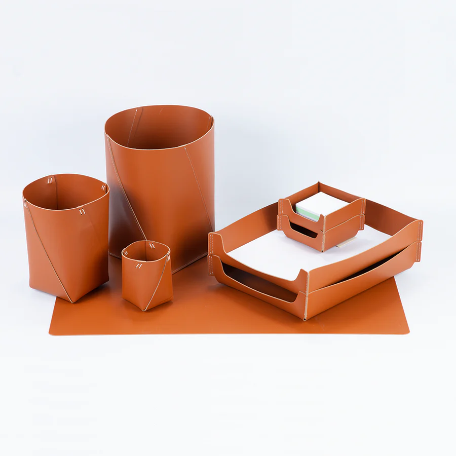 Cesto de Papel Extra Grande en Cuero Reciclado