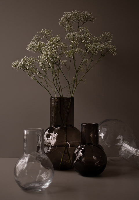 Jarrón BUNCH de vidrio transparente