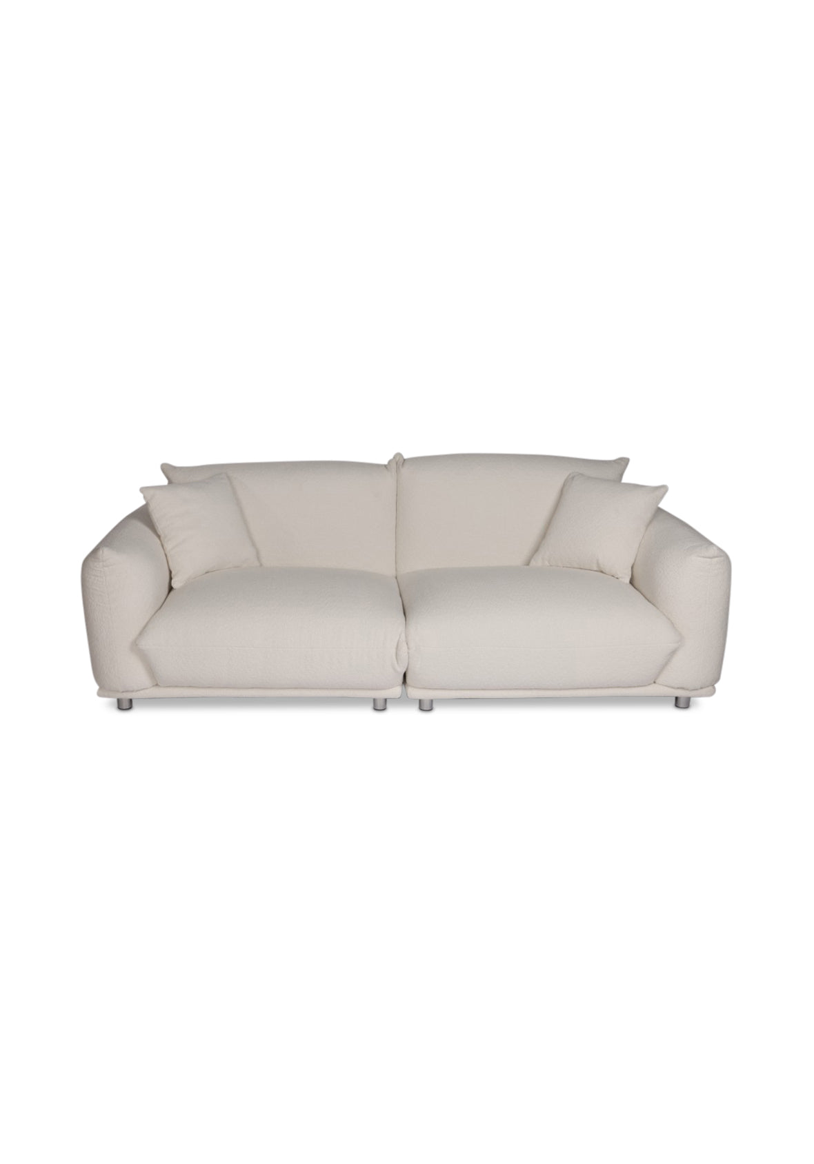 Sofá Fritz Modular Contemporáneo Tapizado Tela Blanca
