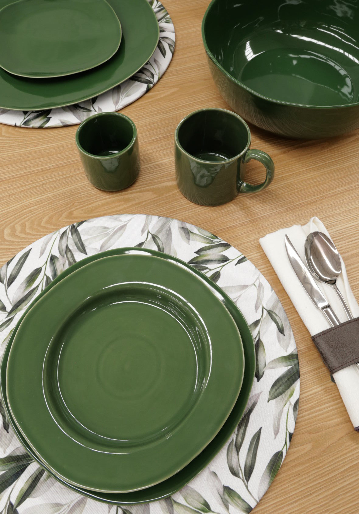 Set de 4 tazas de cerámica con asa para Latte – Colección ORGÁNICA – Hechas en Portugal