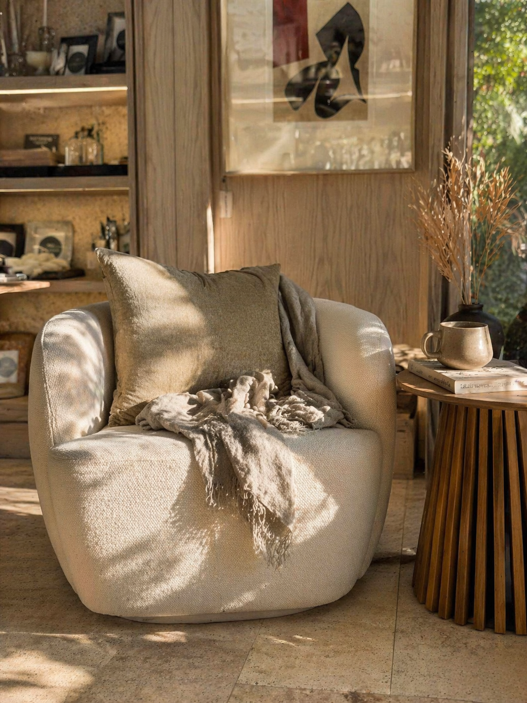 Sillón Individual Lund Tapizado en Bouclé