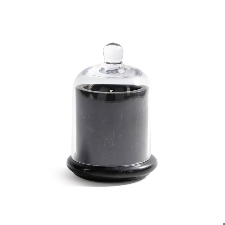 Marbella Scented Candle Jar w/ Cloche, Cedar Leaf