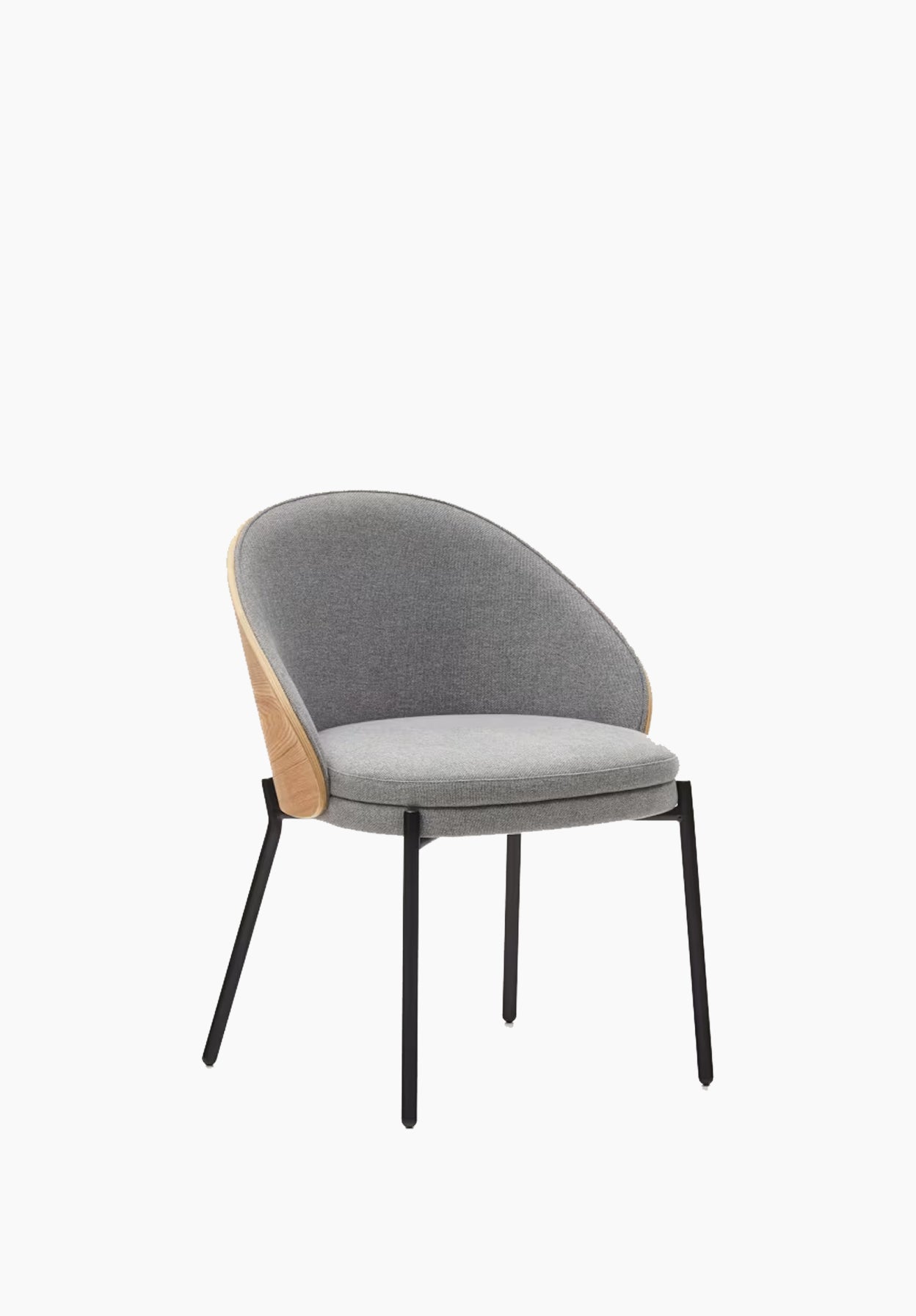 GM Silla Eamy de chenilla gris claro