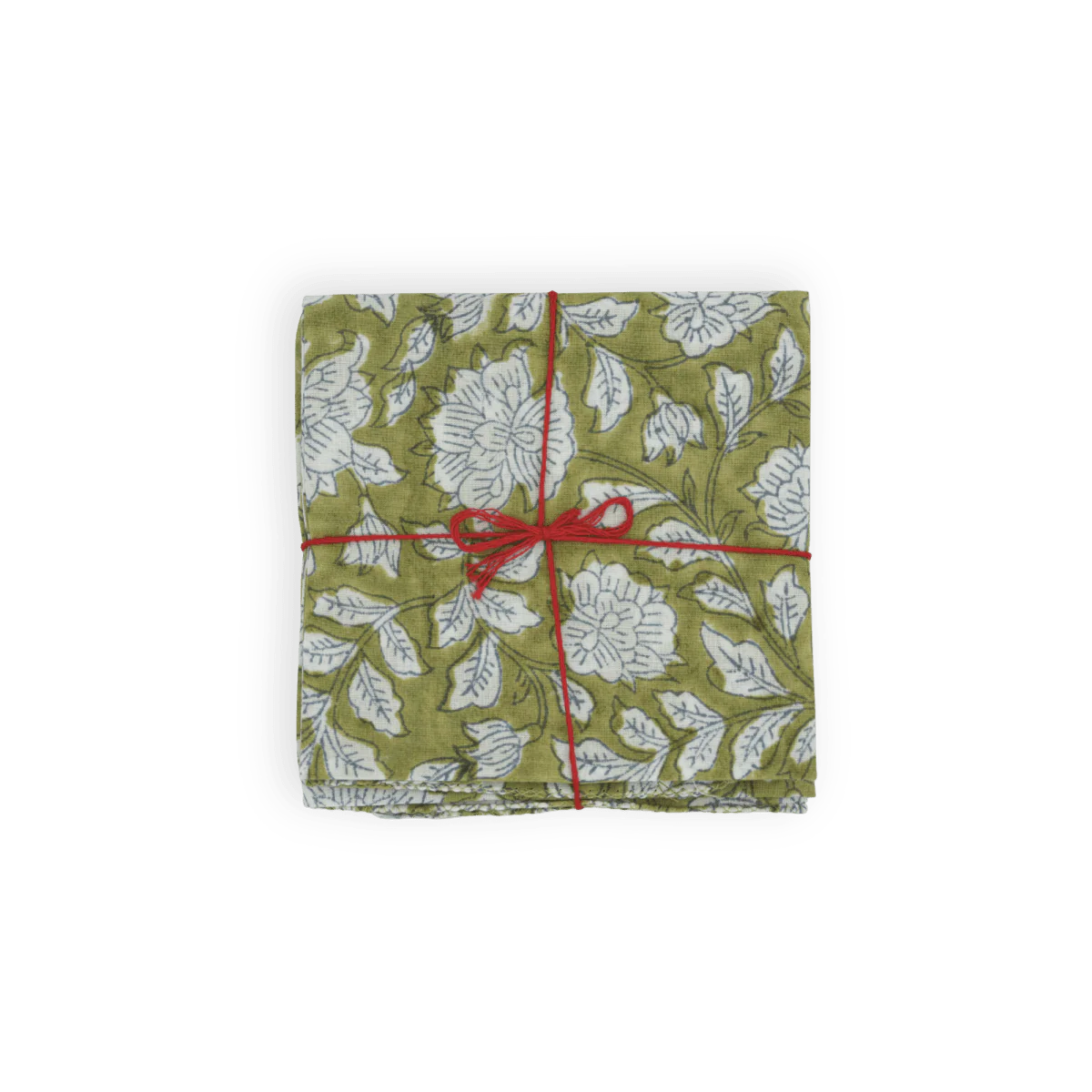Servilletas Sevilla Verde (Set de 4) – Algodón Reciclado Artesanal