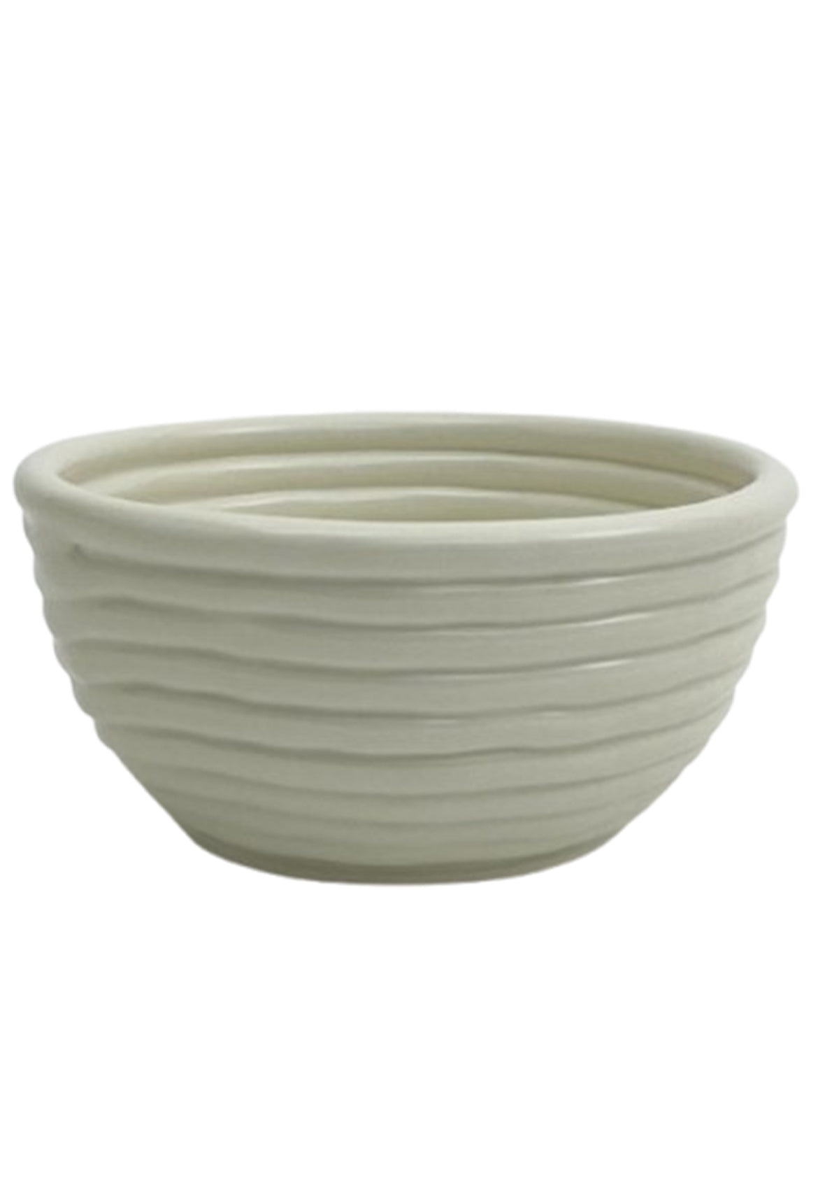 Bowl Acanalado Pequeño Blanco Cerámica