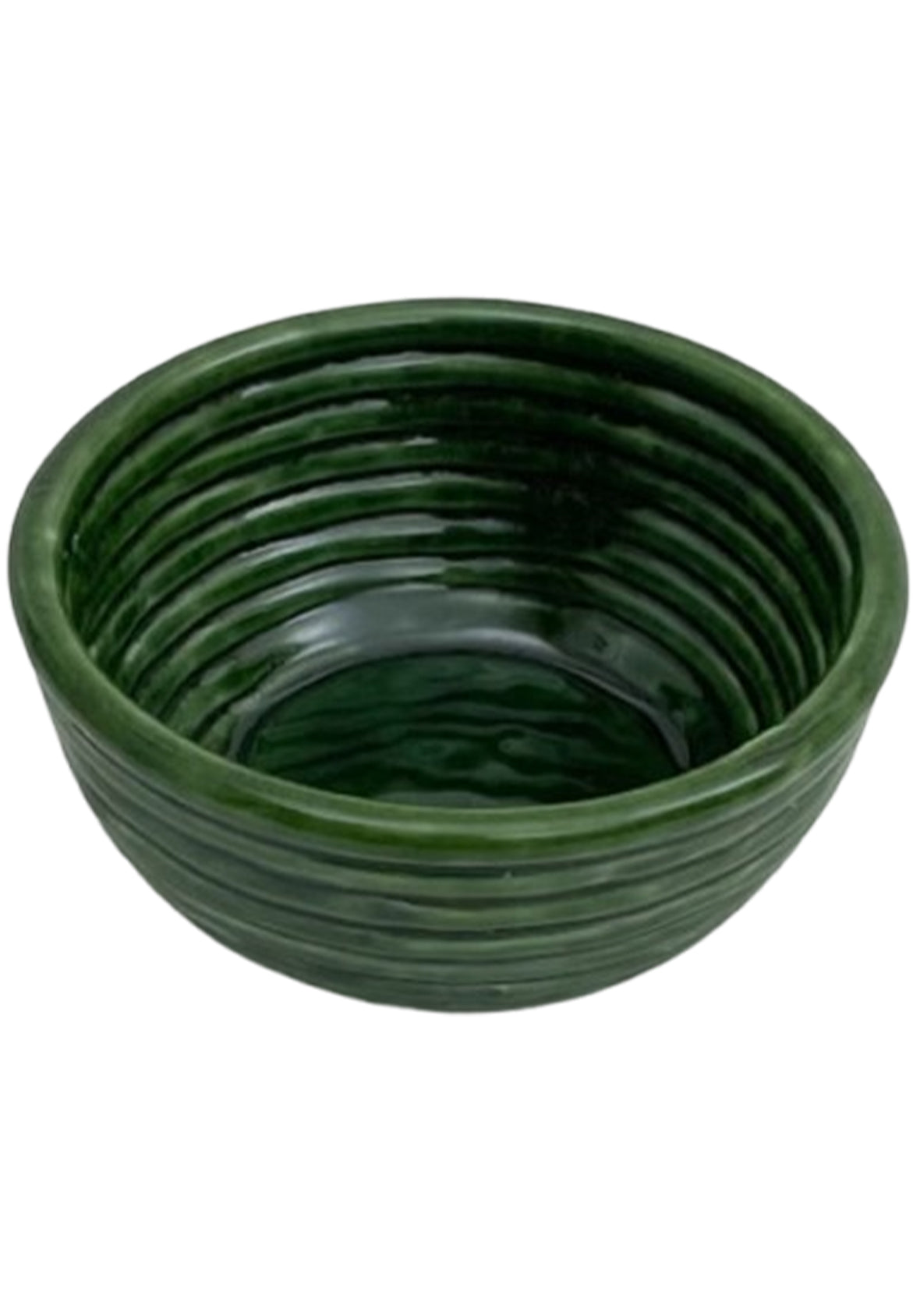 Bowl Acanalado Pequeño Verde Cerámica - Esmerald