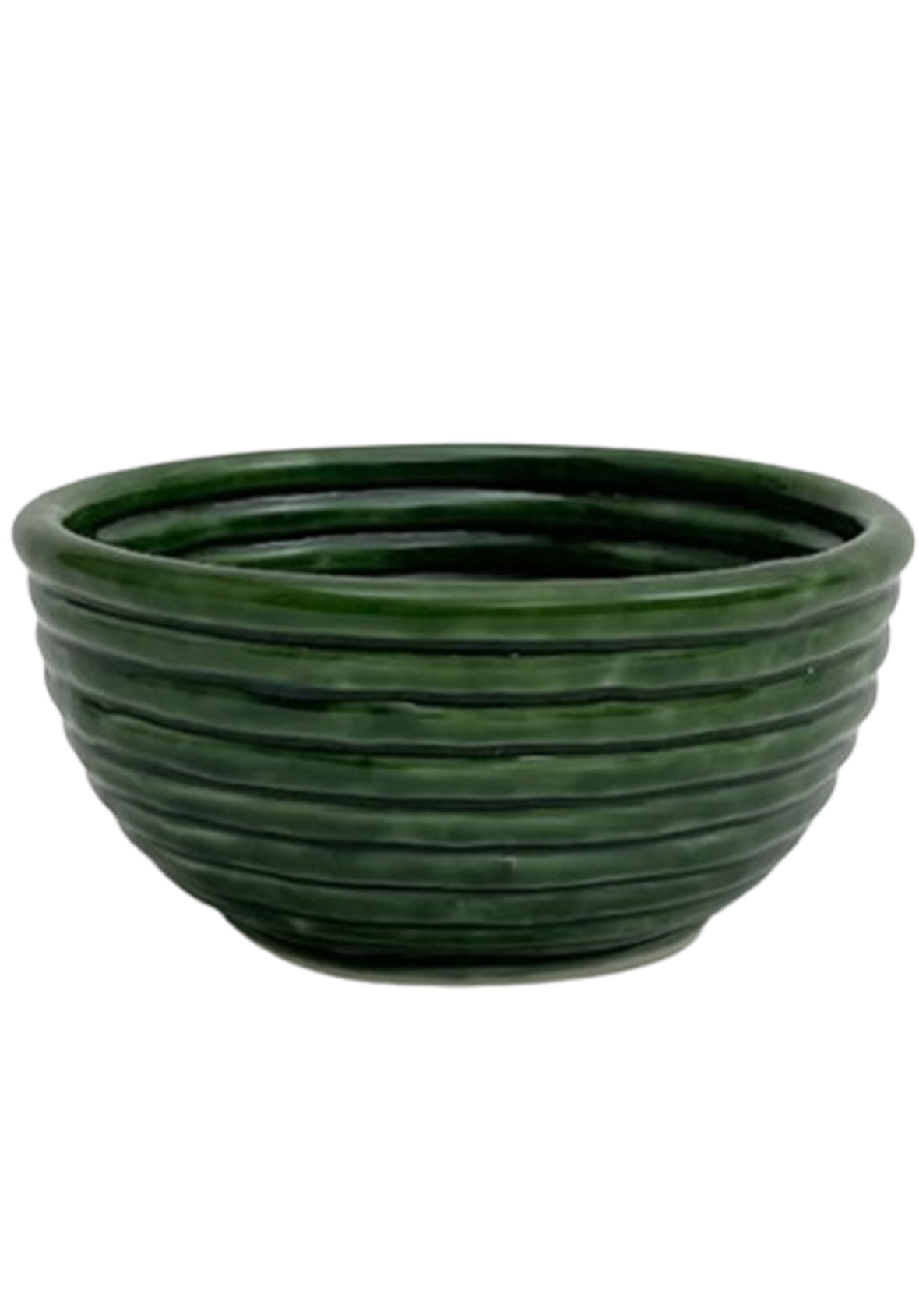 Bowl Acanalado Pequeño Verde Cerámica - Esmerald