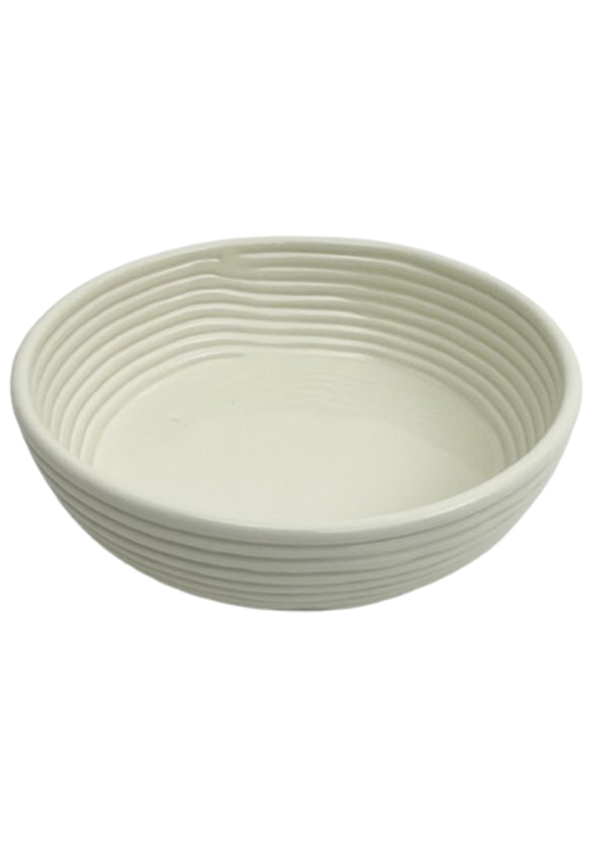 Bowl Acanalada Grande Blanca Cerámica