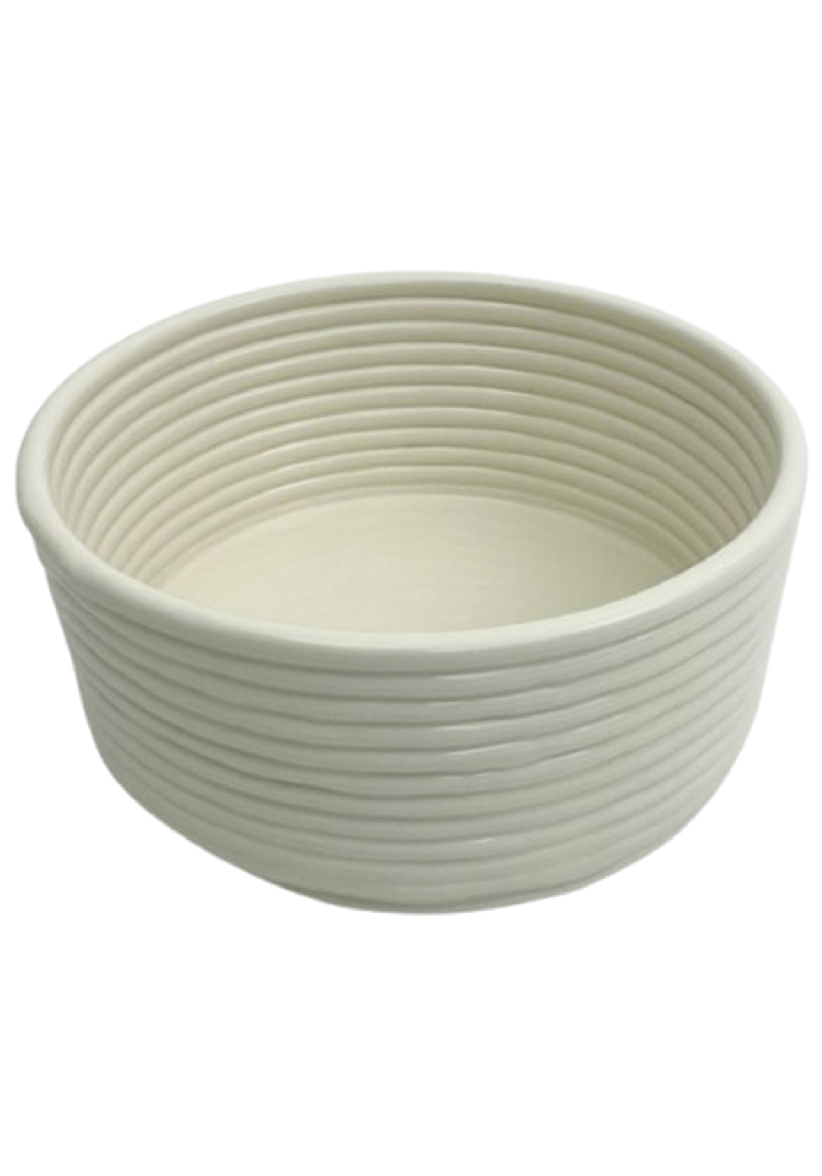 Bowl Acanalada Mediana Blanca Cerámica