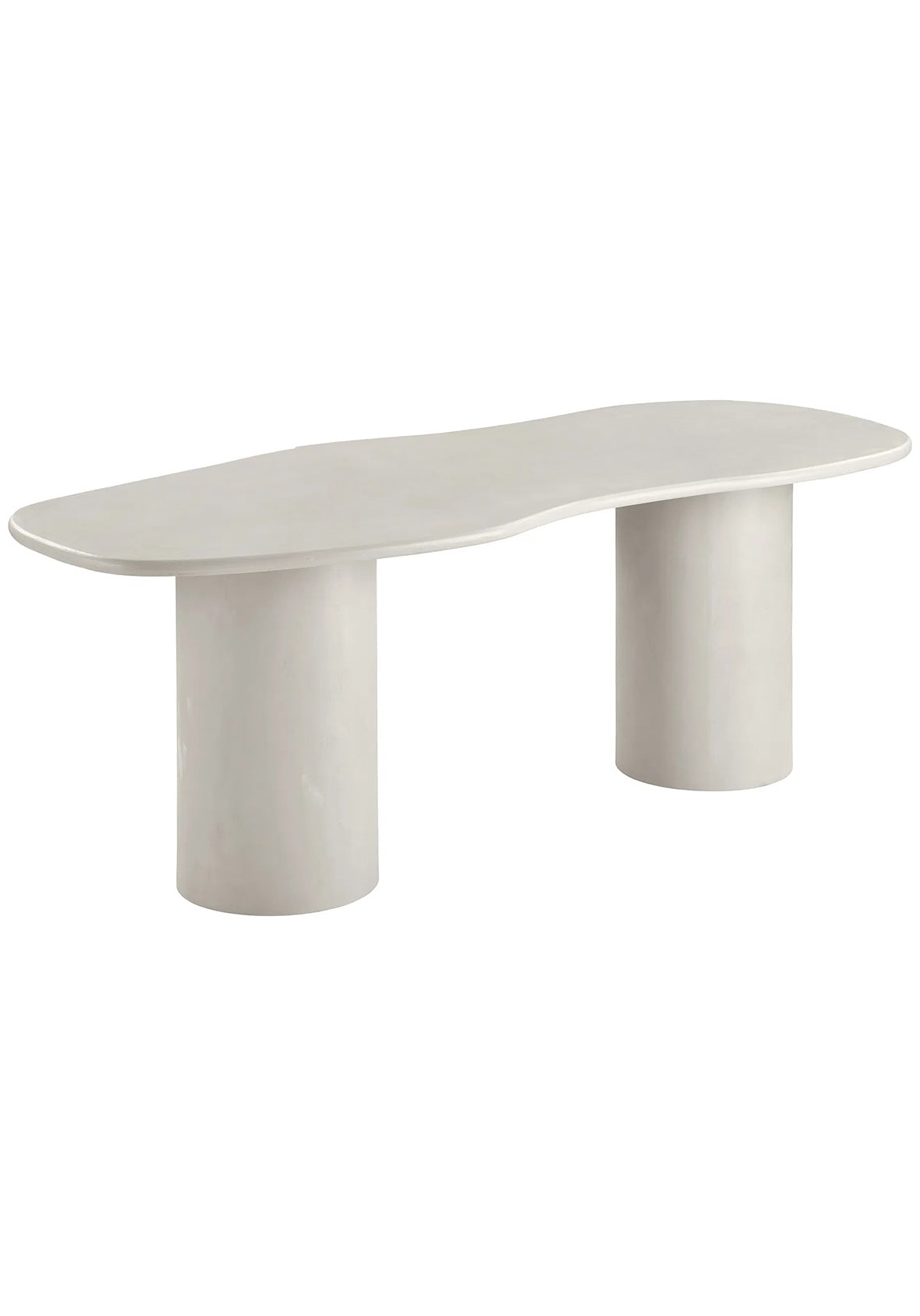 Mesa de comedor Sabi en acabado cemento 200cm × 96cm × 76cm