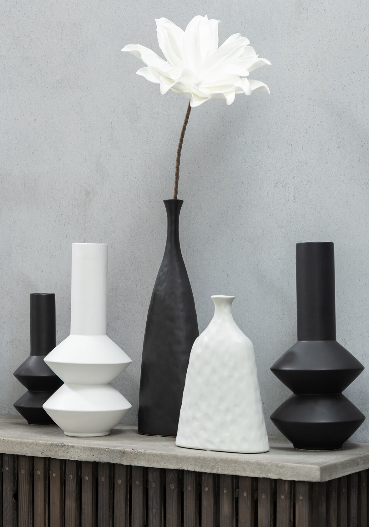 Flor decorativa artificial blanca EVA