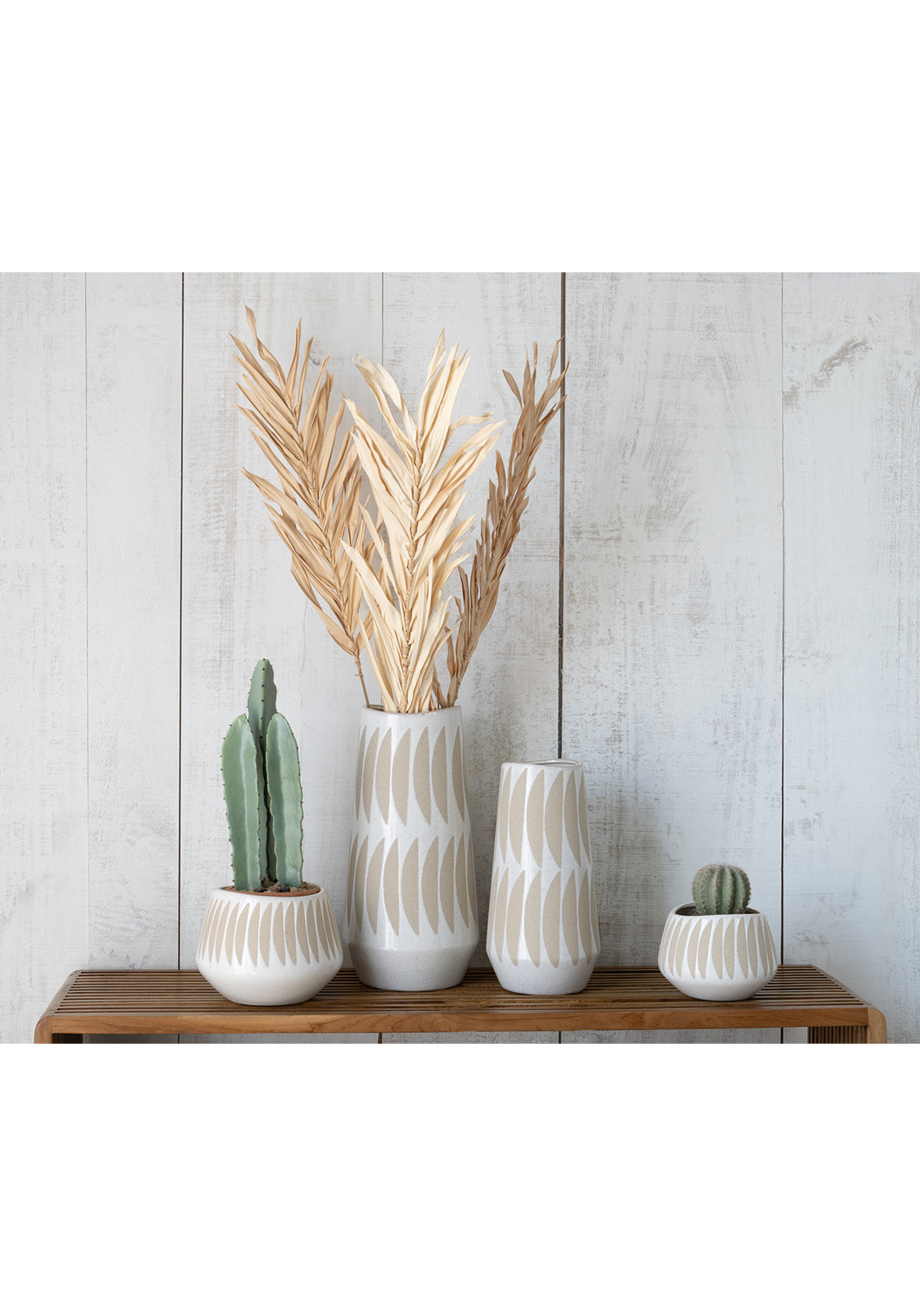Ramo decorativo hojas secas naturales -set 2 piezas