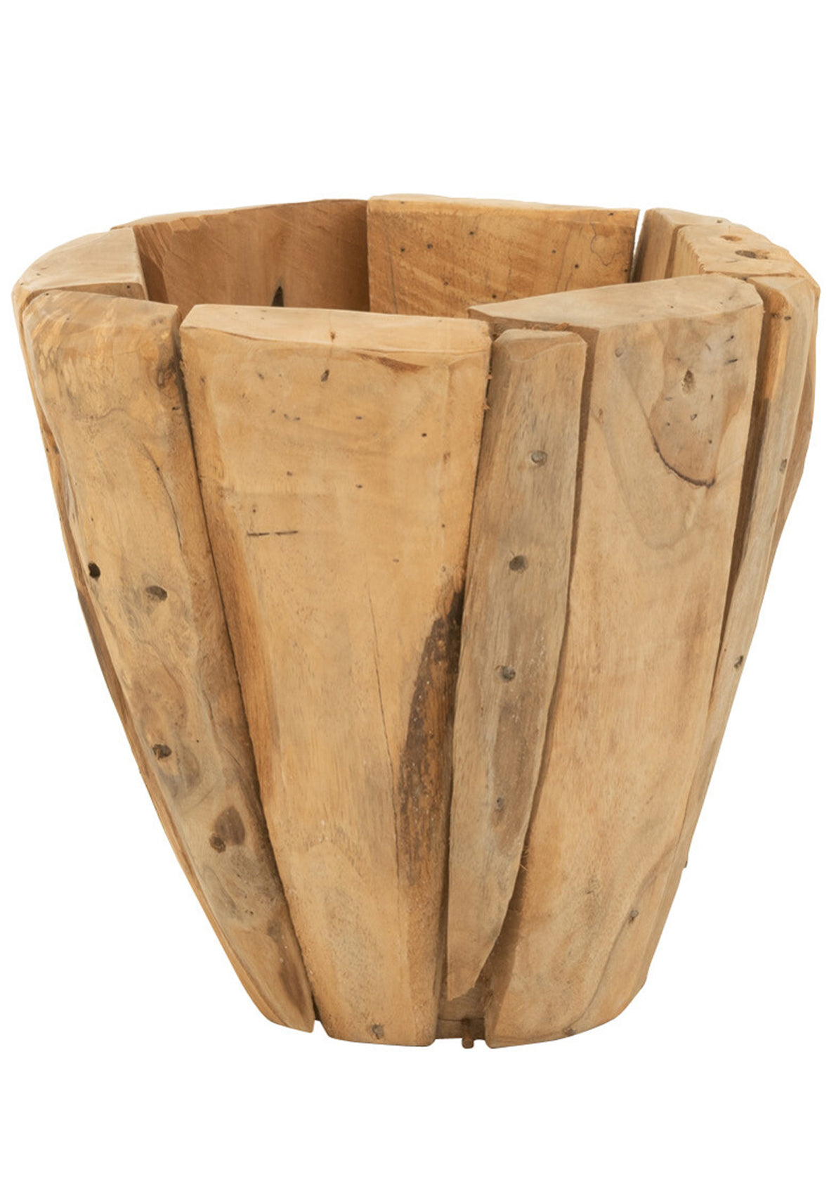 Maceta Teca Natural . Flowerpot Jack Teak Natural