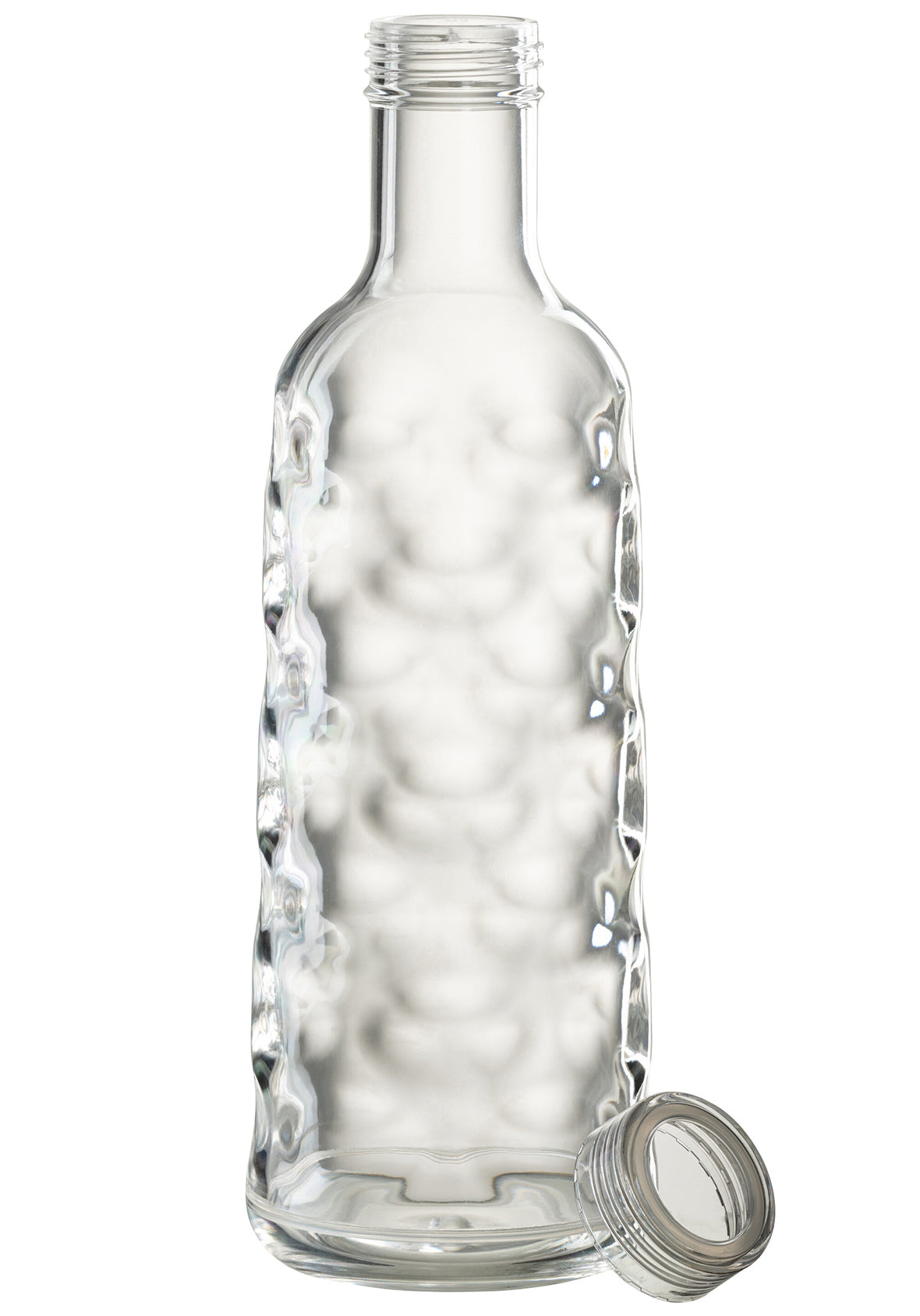 Botella de plástico traslúcida con textura martillada Bruma