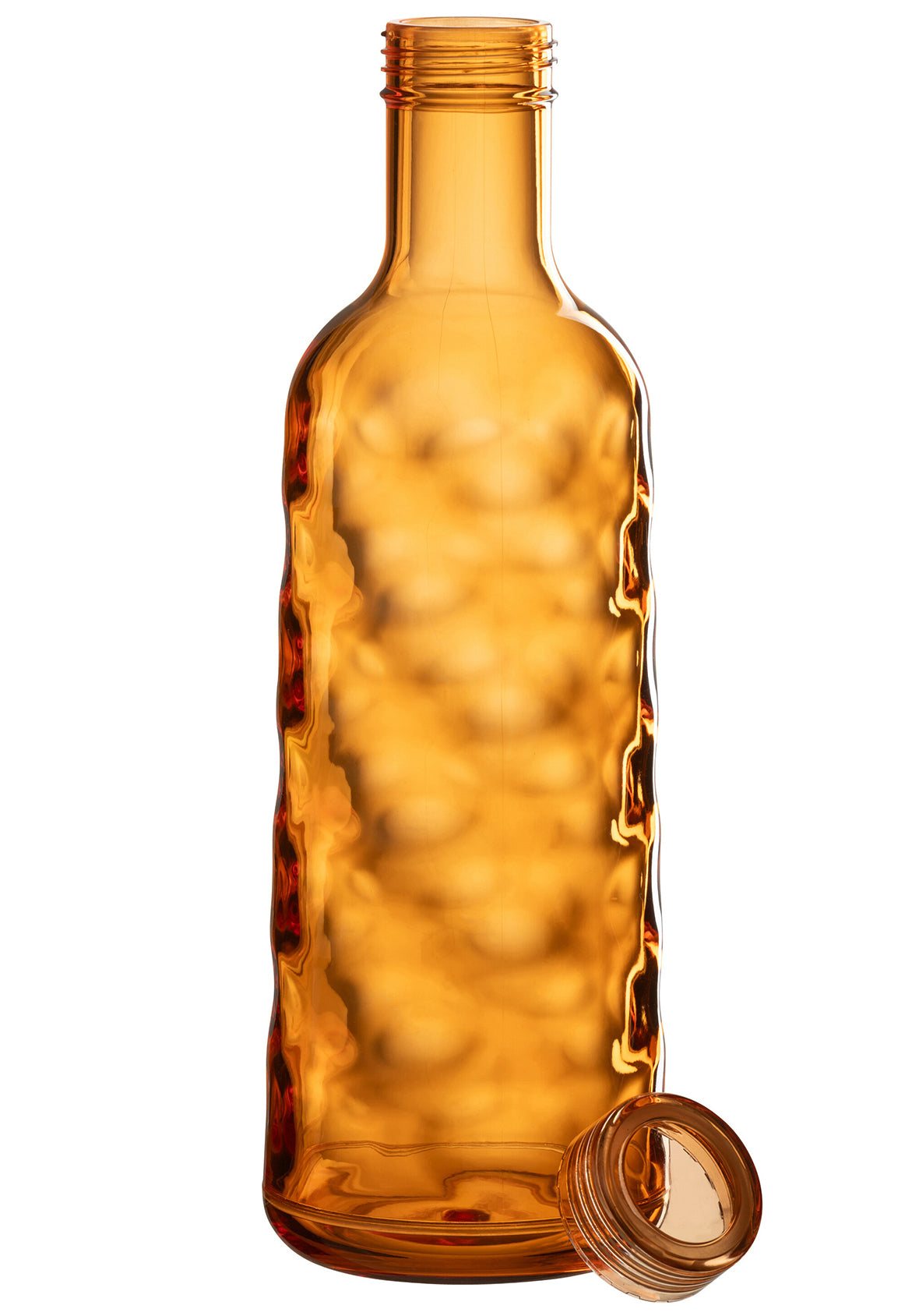 Botella de plástico traslúcida con textura martillada Bruma