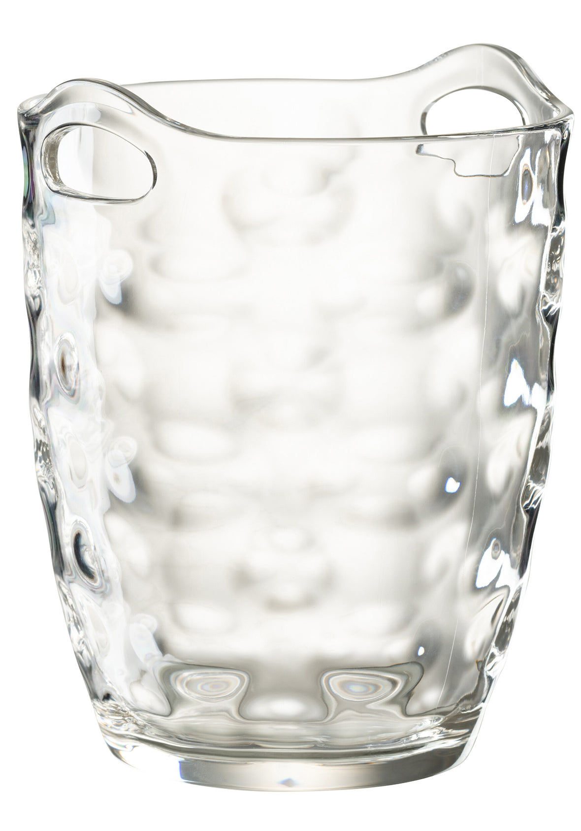 Hielera de plástico transparente con textura martillada Bruma