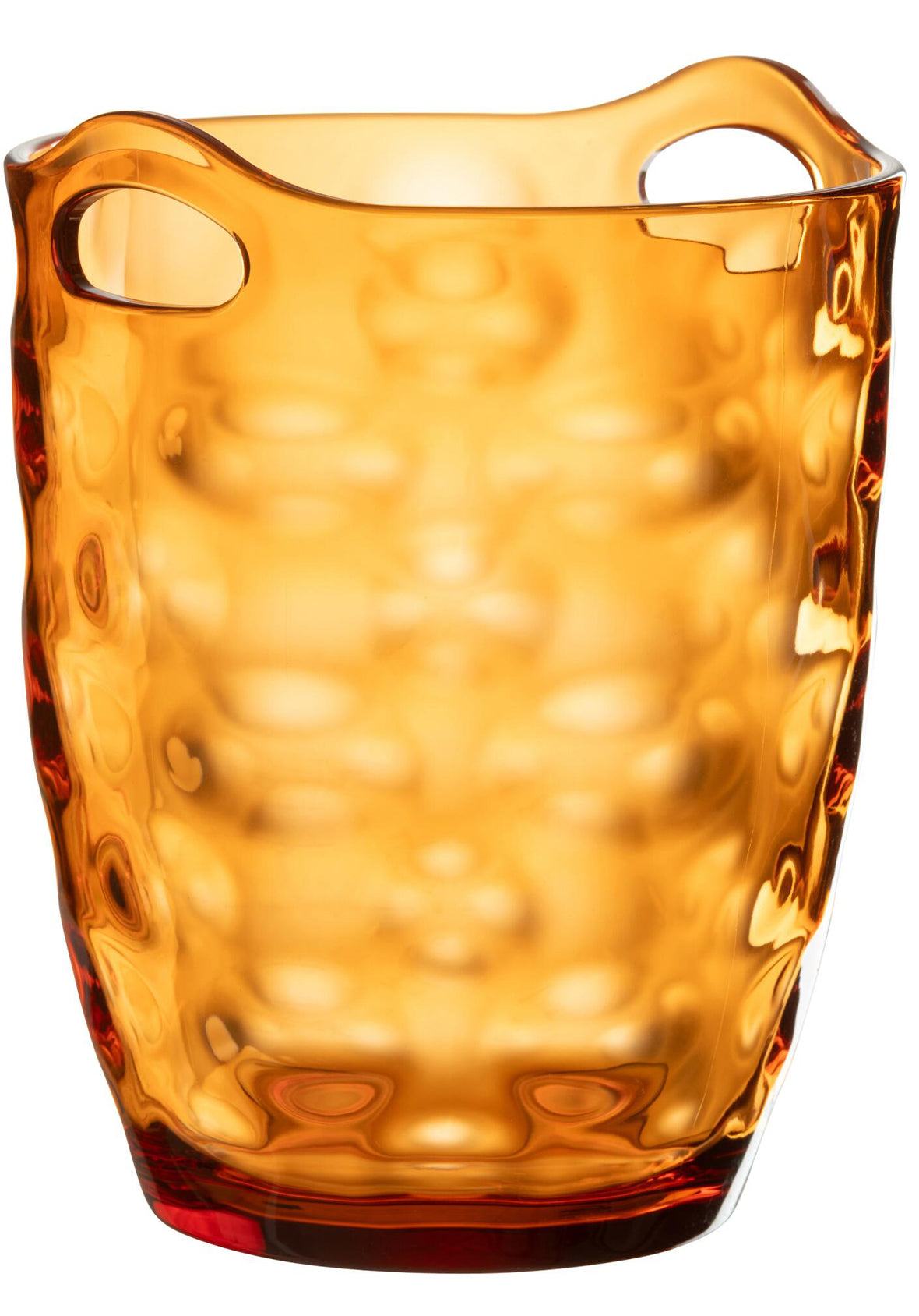 Hielera de plástico transparente con textura martillada Bruma